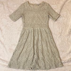 Off white knee length dress